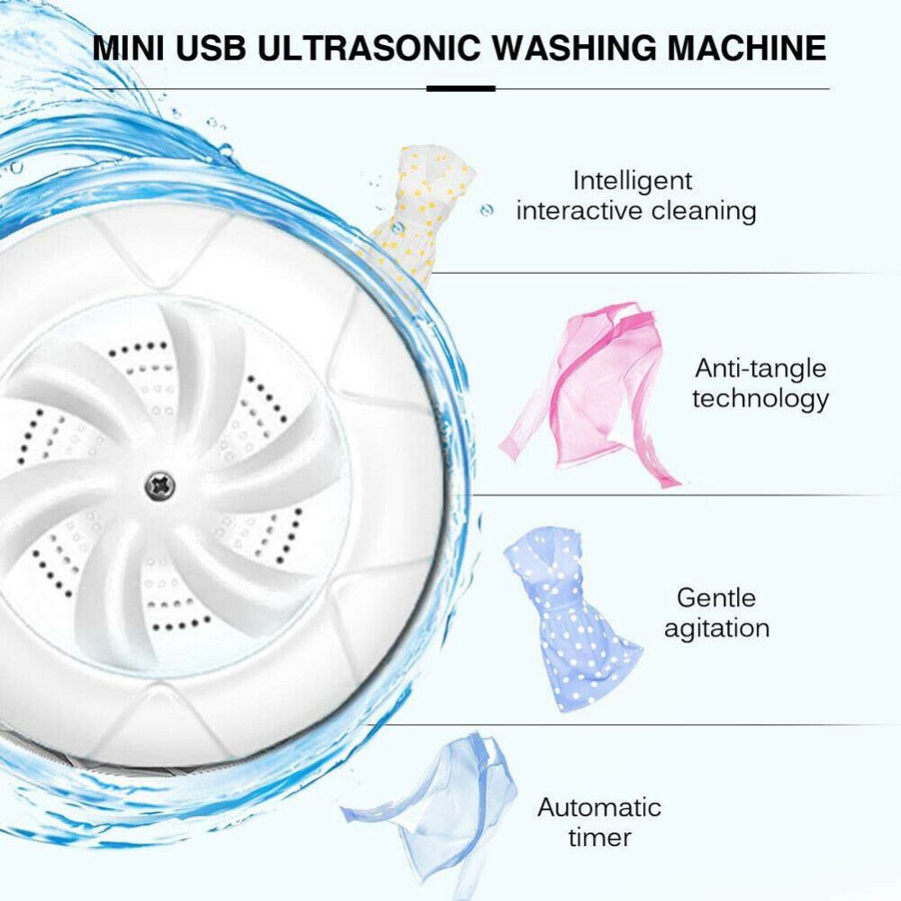 Sans Marque Mini lave-linge à turbine ultrasonic portable à prix