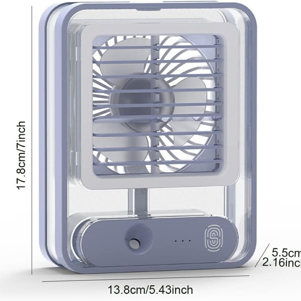 Ventilateur de table, ventilateur de bureau rechargeable à piles